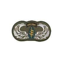 Patch Bordado Airborne Com Asa Com Fecho De Contato