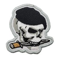 Patch Bordado Caveira Militar Termocolante Aplique 6x6,5