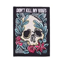 Patch Bordado De Caveira Punk Com Pernas De Polvo, Horror, Esqueleto, Termocolante Para Roupas E