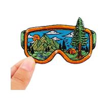 Patch Bordado De Cogumelo UFO Para Camping, Termocolante Para Roupas, Adesivo Para Costurar.