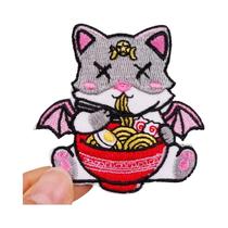 Patch Bordado De Gato Borboleta Tigre Estilo Punk Termocolante Para Roupas, Jaquetas, Jeans E DIY