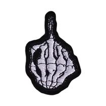 Patch Bordado DIY De Caveira Fantasma Com Listras Estilo Punk Para Roupas E Jaquetas, Acessório