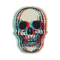Patch Bordado Engraçado De Caveira 3D Para Aplicar Em Roupas, Bonés, Bolsas, Jaquetas, Presente DIY