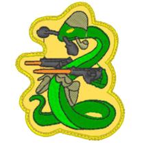 Patch Bordado FEB Cobra Atirando 5,6 x 7,1cm Patch Bordado FEB Cobra Atirando 5,6 x 7,1cm