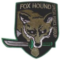 Patch Bordado Fox Hound com Fecho de Contato 6x8 cm