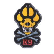 Patch Bordado K9 Caveira Com Fecho De Contato