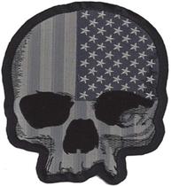 Patch bordado Lethal Threat USA Caveira Cinza 11 x 15 cm Patch bordado Lethal Threat USA Caveira Cinza 11 x 15 cm