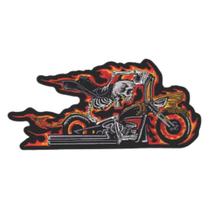 Patch Bordado Motoqueiro Fantasma Com Fecho De Contato