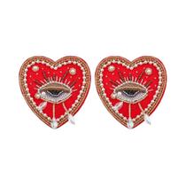 Patch Bordado Olho Vermelho Chorando 85x84x10mm Vintage Com Pérolas De Vidro Para Costurar Em Roupas Patch Bordado Olho Vermelho Chorando 85x84x10mm Vintage Com Pérolas De Vidro Para Costurar Em Roupas