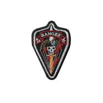 Patch Bordado Ranger Caveira Com Fecho De Contato