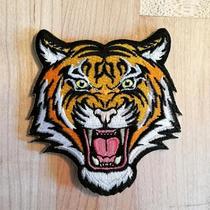Patch Bordado Raptor Tiger Para Passar a Ferro Ou Costurar Em Roupas, Bonés, Bolsas, Jaquetas E