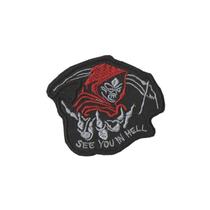 Patch Bordado See You In Hell Com Fecho De Contato
