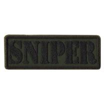 Patch Bordado Sniper Verde Com Fecho De Contato
