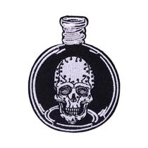 Patch Bordado Termo-adesivo Engraçado Hippie Rock Biker Punk Para Costura Em Roupas