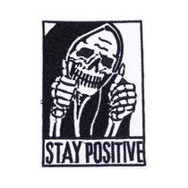 Patch Bordado Termo-adesivo Engraçado Hippie Rock Biker Punk Para Costura Em Roupas