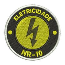 Patch Bordado Trabalho Eletricidade NR-10 Tamanho G 10cm nr10