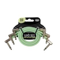 Patch Cable Ernie Ball Flex, 30 cm, Glow in Dark, pacote com 3
