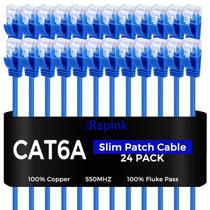 Patch Cables Rapink Cat6a 0,15 m (pacote com 24) Suporte 10G