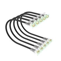 Patch Cables Xcftaud Cat 6 de 10 pés (pacote com 5) 10 Gbps 550 Mhz pretos