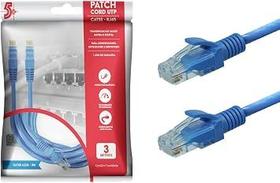 Patch Cord 3 Metros UTP Cat5e Azul 5+ Patch Cord 3 Metros UTP Cat5e Azul 5+