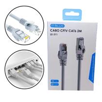 Patch Cord Cabo de Rede CFTV RJ45 Cat-6 2m Rede Gigabit Conexão Rápida e Confiável Patch Cord Cabo de Rede CFTV RJ45 Cat-6 2m Rede Gigabit Conexão Rápida e Confiável