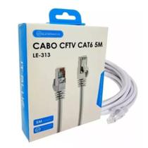 Patch Cord Cabo de Rede CFTV RJ45 Cat-6 5m Rede Gigabit Conexão Rápida e Confiável Patch Cord Cabo de Rede CFTV RJ45 Cat-6 5m Rede Gigabit Conexão Rápida e Confiável