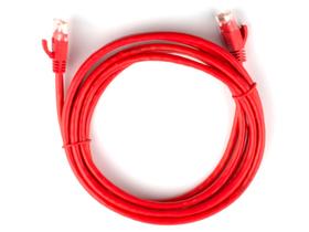 Patch cord cat.5e 2,5m vermelho plus cable