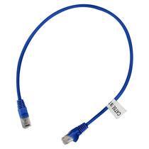 Patch Cord Cat5e UTP 100% Cobre 0,5 Metros Flexível Homologado Anatel - Azul
