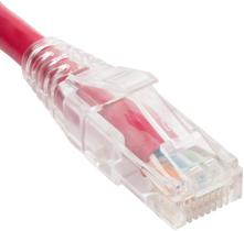 Patch cord cat6 clear boot 14' vermelho