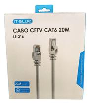 Patch Cord CAT6 Rhos 20m Internet Rápida e Estável, Conector Banhado a Ouro Patch Cord CAT6 Rhos 20m Internet Rápida e Estável, Conector Banhado a Ouro
