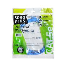 Patch Cord RJ45 Cat5e 2,5m Azul Claro Soho Plus - Furukawa