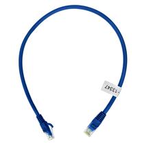 Patch Cord UTP Cat6 100% Cobre 0,5 Metros Flexível Homologado Anatel - Azul