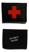 Patch Cruz Vermelha Desenho do tecido:CruzCor:Preto e vermelho Patch Cruz Vermelha Desenho do tecido:CruzCor:Preto e vermelho