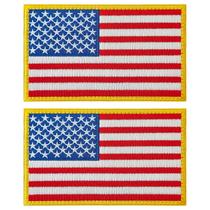 Patch CXWLJL Bandeira americana bordada 13x8cm, 2 peças