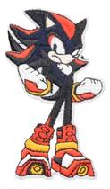 Patch de aplique de tecido Sonic The Hedgehog Shadow com 10 cm de altura