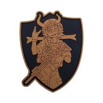 Patch De PVC De Guerreira Viking Que Brilha No Escuro Com Fecho De tiras autocolantes Para Bolsas, Mochilas,