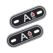 Patch De PVC Para Tipo De Sangue 2PCS a B AB O Positivo Cadarço Tático Roupas Zíper Mochila Charme
