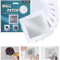 Patch de reparo de drywall WDSHCR 10x10cm, pacote com 6 unidades, fibra de vidro de alumínio