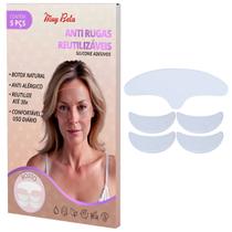 Patch de Silicone Reutilizável Anti Rugas para Rosto Muy Bela Adesivo Facial para Testa, Bigode Chinês e Marcas da Pele Skin Care Noturno