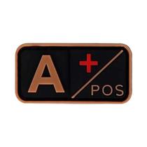 Patch De Tipo Sanguíneo Em PVC Pequeno Com Gancho Para Mochila Distintivo Tático Militar Equipamento