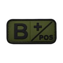 Patch De Tipo Sanguíneo Em PVC Pequeno Com Gancho Para Mochila Distintivo Tático Militar Equipamento