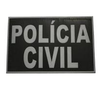 Patch emborrachado policia civil - costas - para colete tático