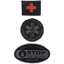 Patch Emborrachado Primeiros Socorros com 3pçs Desenho do tecido:Emborrachado COBRA com tiras autocolantesCor:CINZA COBRA