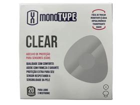 Patch Monotype Clear, Adesivo De Monitor Glicose, Com 20 Und