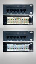 Patch Panel 24 Portas Cat5e RJ45 UTP Rede