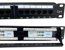 Patch Panel 24 Portas Cat6 Rj45 Rede Lan Utp Certifica Gigab Patch Panel 24 Portas Cat6 Rj45 Rede Lan Utp Certifica Gigab