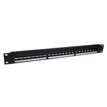 Patch Panel 24 Portas Descarregado com Guia Traseira