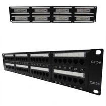 Patch Panel Cat.5E 19" 2u 48 Portas Carregado Keystone Secon Patch Panel Cat.5E 19" 2u 48 Portas Carregado Keystone Secon
