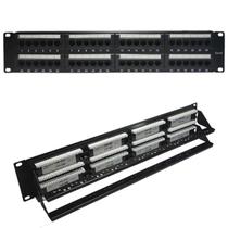 Patch Panel Cat6 48 Portas Carregado C/ Kit Porca Gaiola 2u Patch Panel Cat6 48 Portas Carregado C/ Kit Porca Gaiola 2u