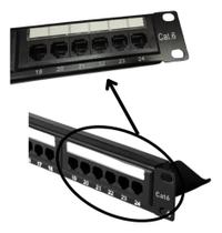 Patch Panel Cat6 Rj45 24Portas Certifica Fluke Rede Patch Panel Cat6 Rj45 24Portas Certifica Fluke Rede